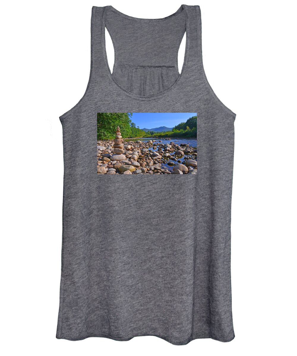New Hampshire Women's Tank Top featuring the photograph Pemigewasset River, North Woodstock NH by Ken Stampfer