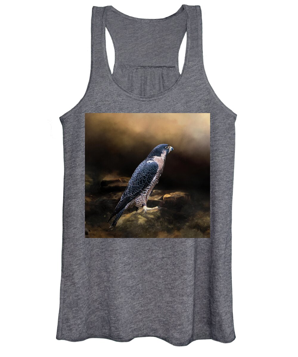 Peregrine Falcon Women's Tank Top featuring the photograph Peregrine Falcon by Phyllis Taylor