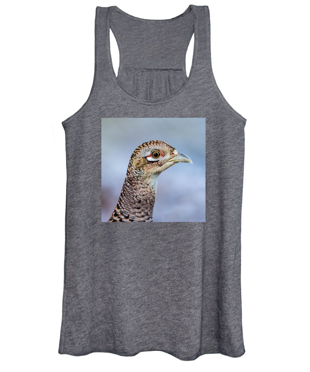 Pheasant Hen Women's Tank Top featuring the photograph Pheasant Hen by Torbjorn Swenelius