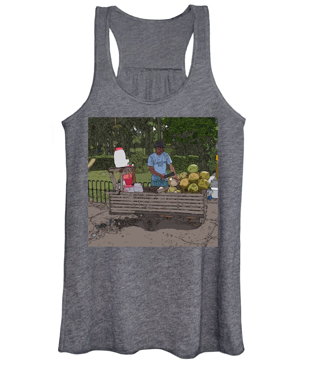 Philippines Women's Tank Top featuring the painting Philippines 936 Buko by Rolf Bertram