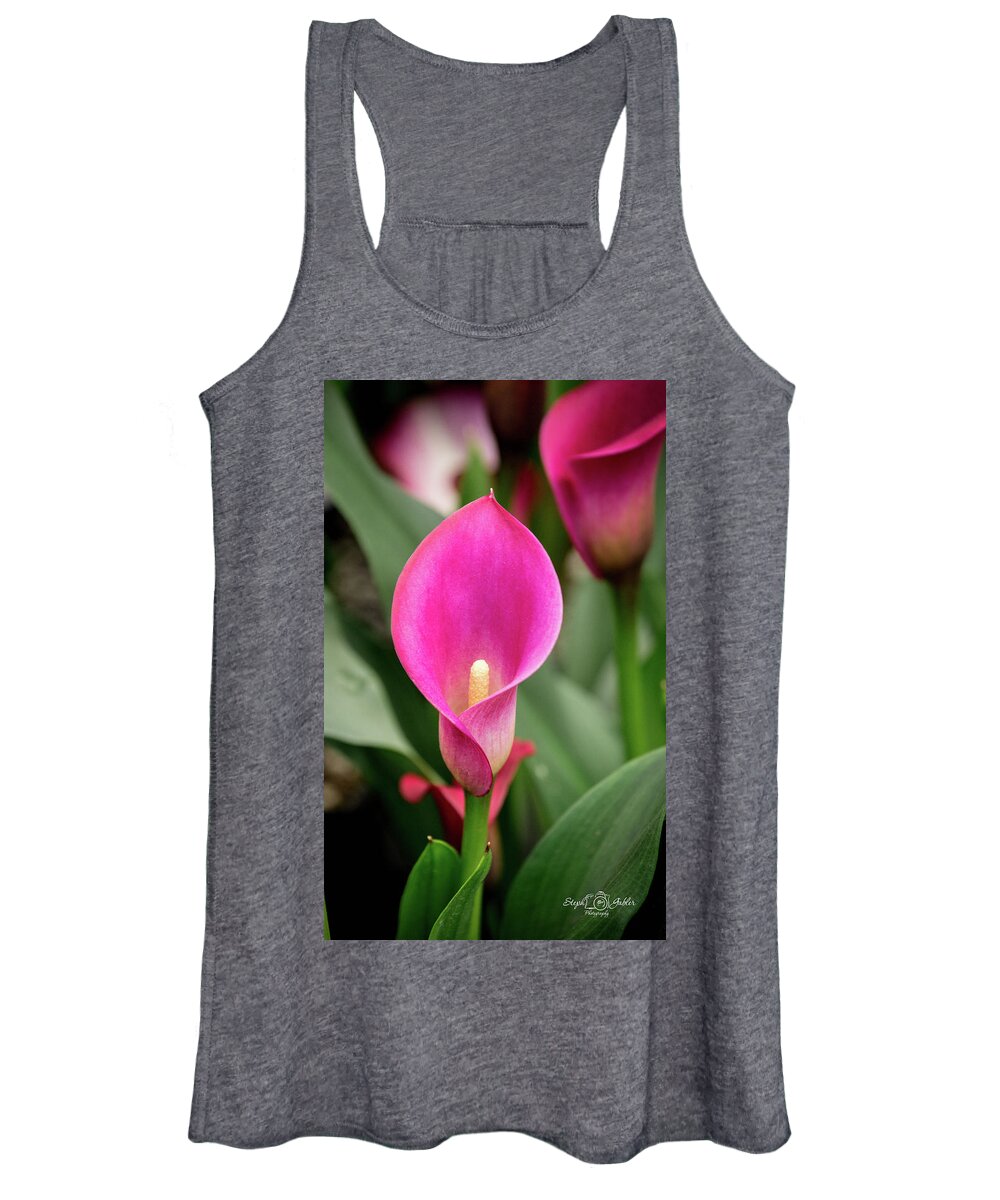 Pink Women's Tank Top featuring the photograph Pink Calla by Steph Gabler