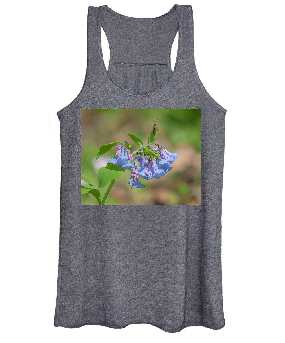 Nature Women's Tank Top featuring the photograph Pink Virginia Bluebells or Virginia Cowslip DSPF0335 by Gerry Gantt