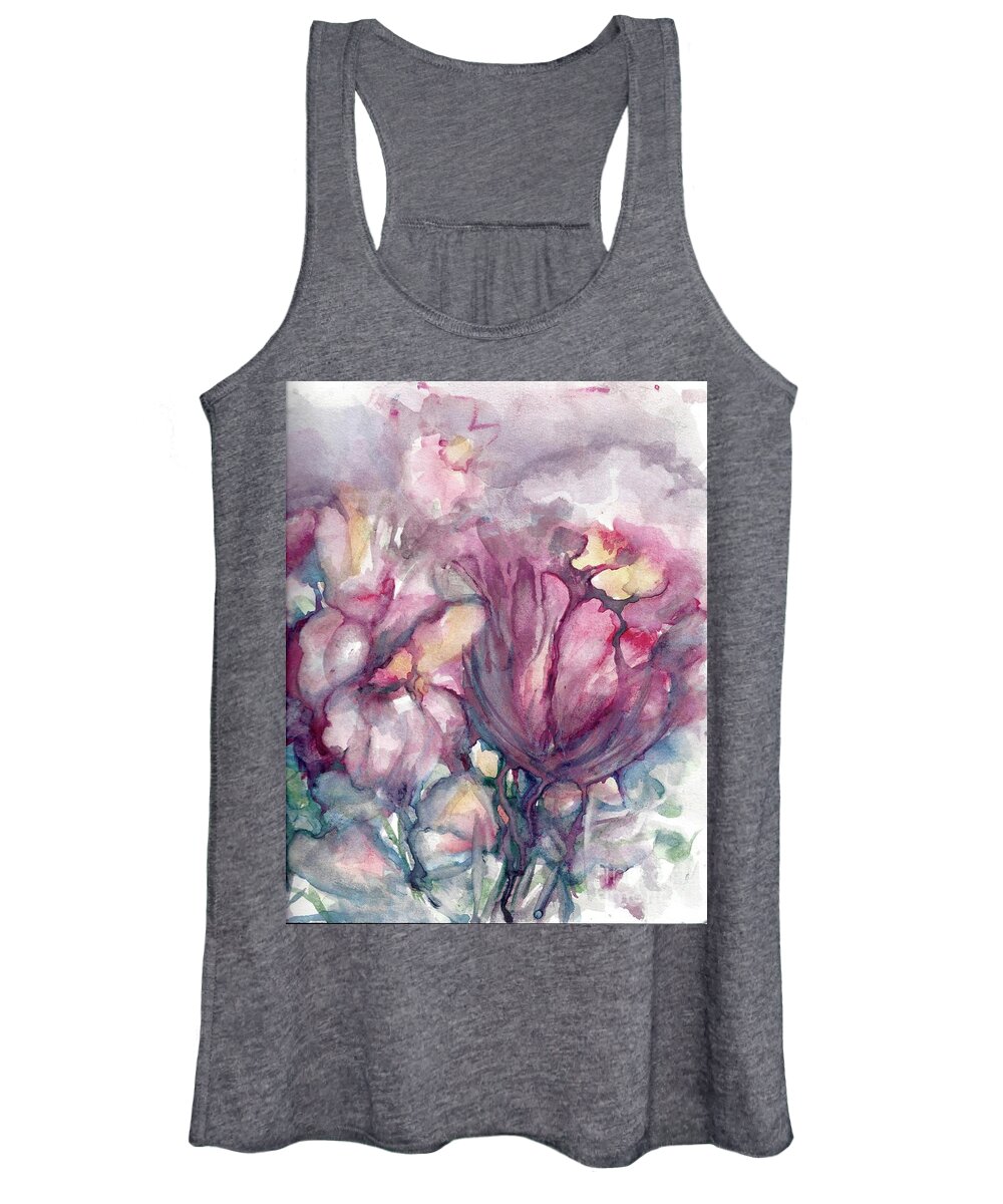 #creativemother Women's Tank Top featuring the painting Pinkies by Francelle Theriot