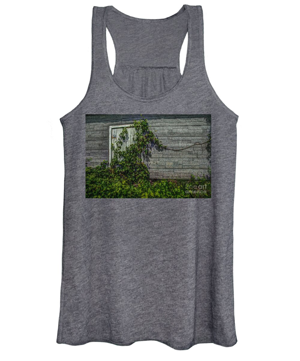 Abandoned Women's Tank Top featuring the photograph Plant Security by Roger Monahan