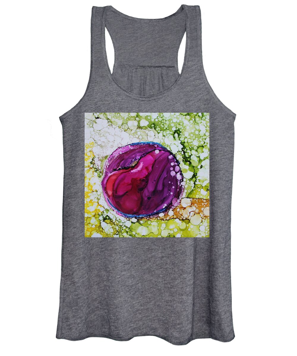 Plum Women's Tank Top featuring the painting Plum by Ruth Kamenev