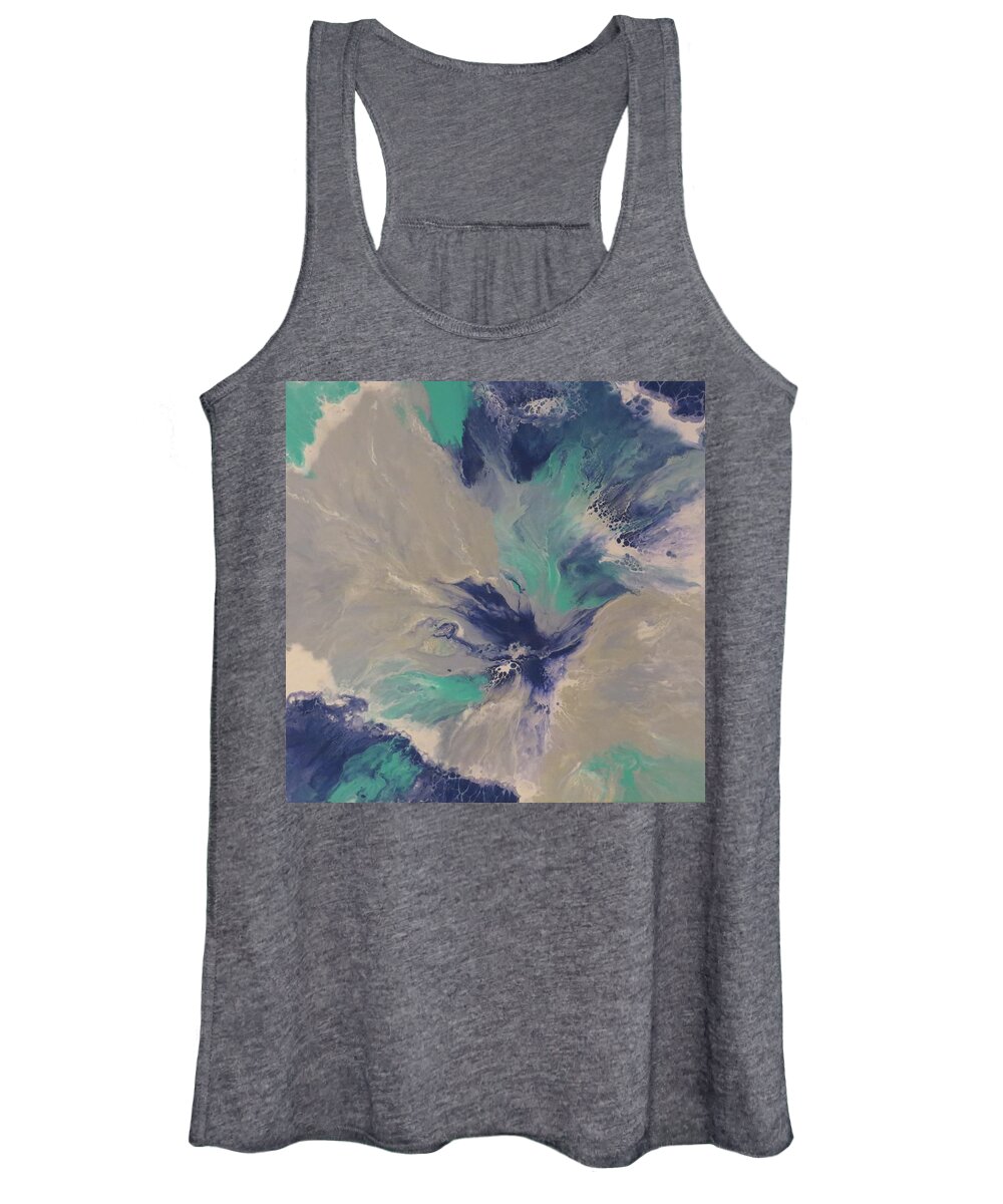 Abstract Women's Tank Top featuring the painting Plunge by Soraya Silvestri