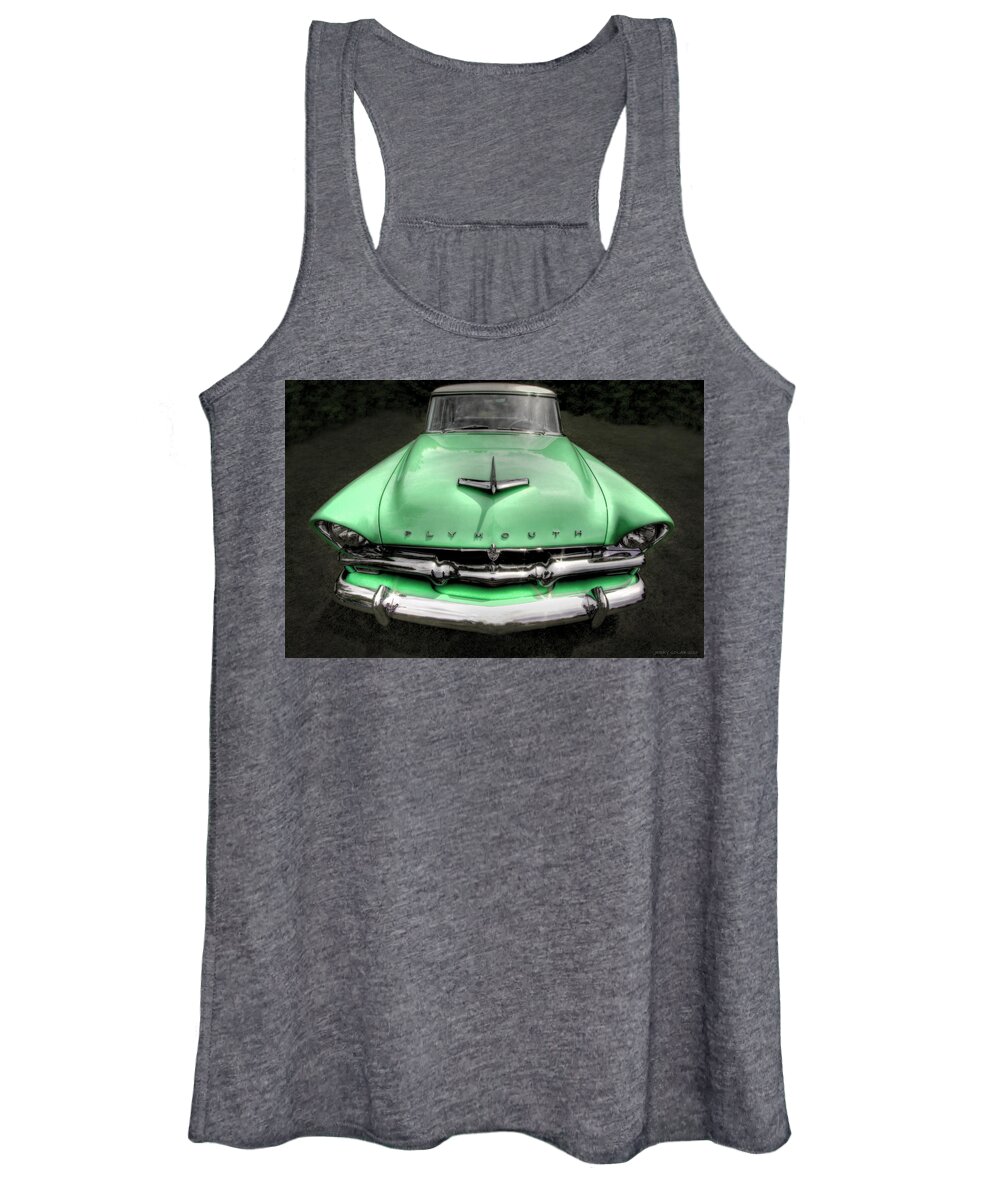 Transportation Women's Tank Top featuring the photograph Plymouth by Jerry Golab