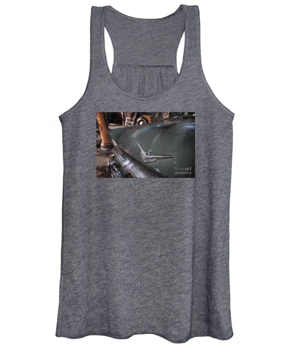 Plymouth Women's Tank Top featuring the photograph Plymouth V8 by Arttography LLC