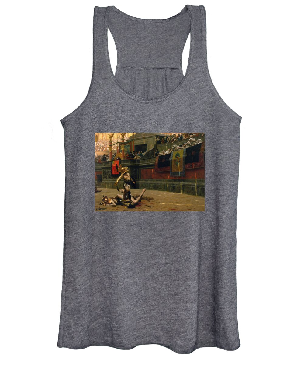 Pollice Verso Women's Tank Top featuring the painting Pollice Verso by War Is Hell Store