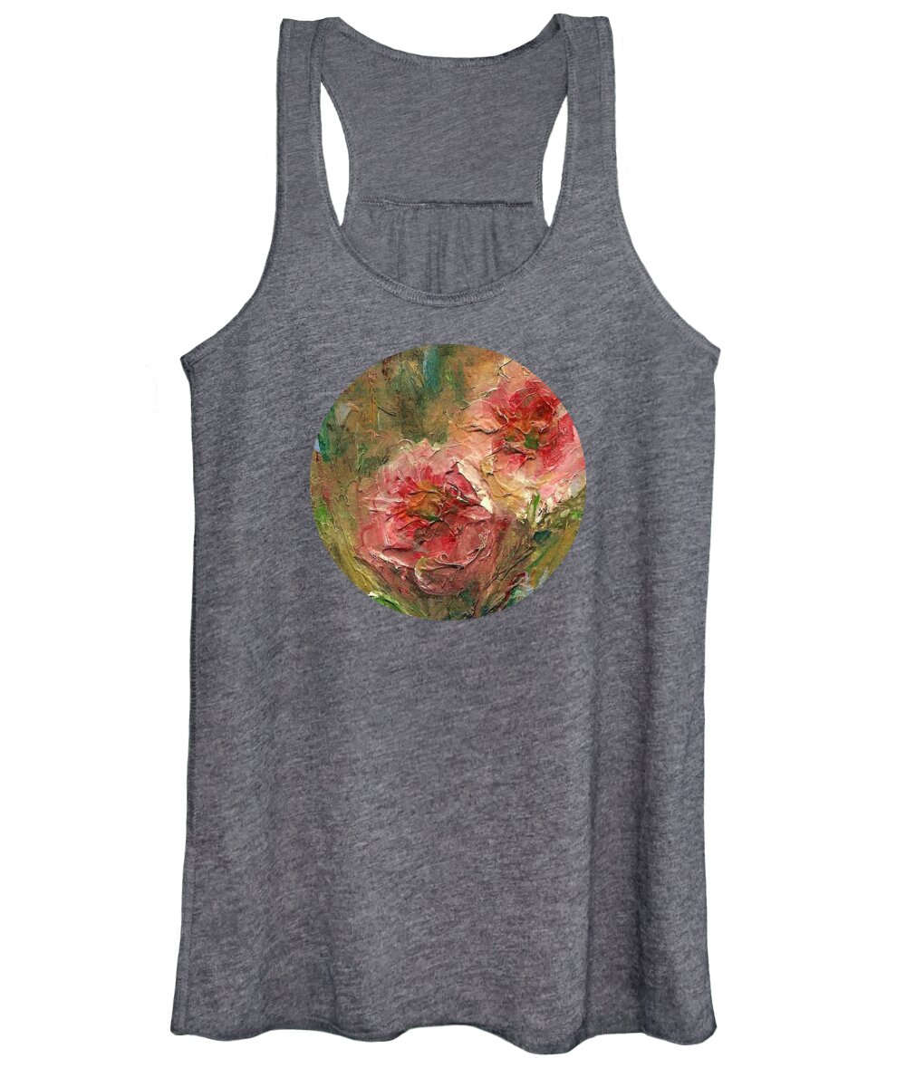 Floral Women's Tank Top featuring the painting Poppies by Mary Wolf