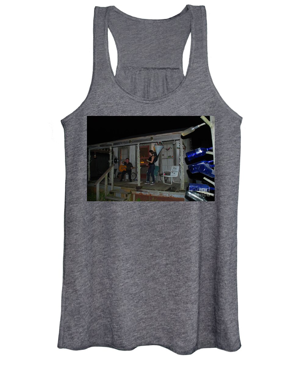 The Blues Women's Tank Top featuring the photograph Porch Music by Jim Goodman