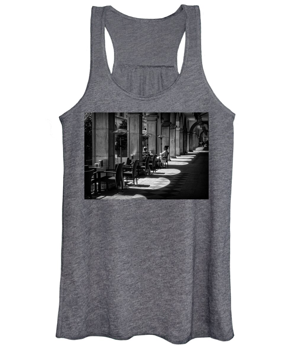 Andalusia Women's Tank Top featuring the photograph Portico conversation by Usha Peddamatham