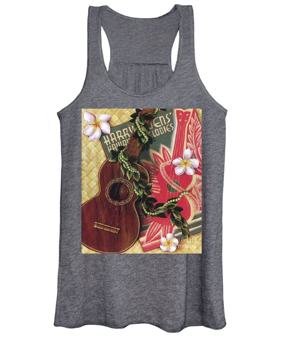 Acrylic Women's Tank Top featuring the painting Practice My Uke by Sandra Blazel - Printscapes