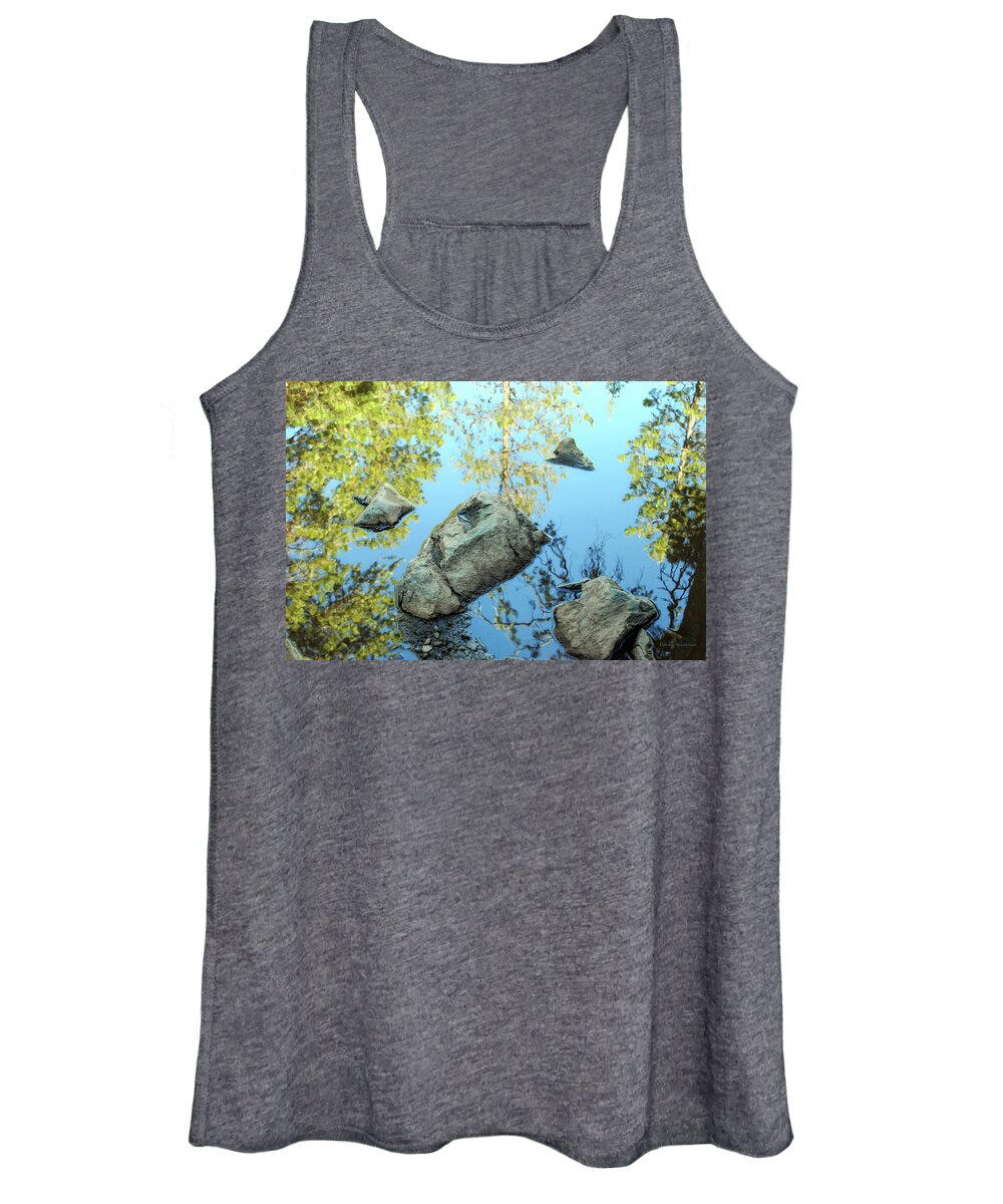 Lakes Basin Women's Tank Top featuring the photograph Prisoner Of The Lake by Donna Blackhall