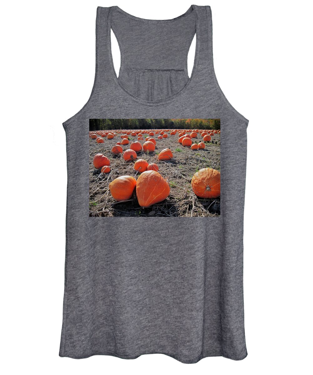 Imperfect Women's Tank Top featuring the photograph Pumpkins of an Imperfect World by Mary Lee Dereske