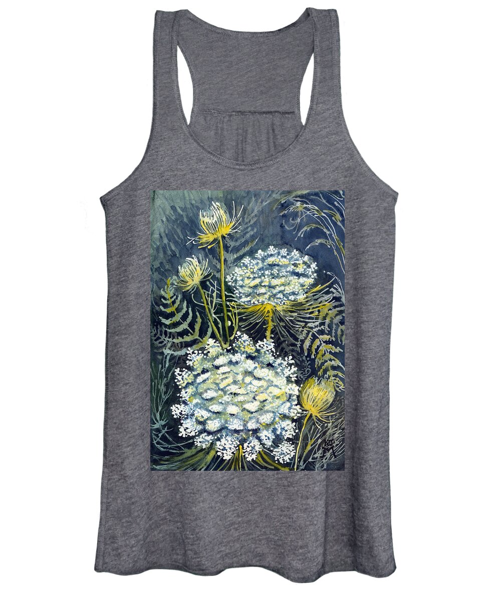 Wildflowers Women's Tank Top featuring the painting Queen Anne's Lace by Katherine Miller