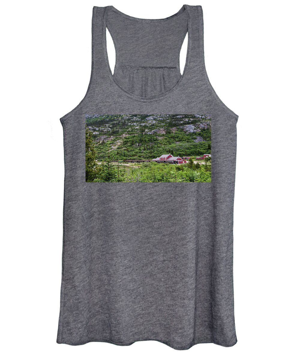 Summer Women's Tank Top featuring the photograph Railroad to the Yukon by Ed Clark
