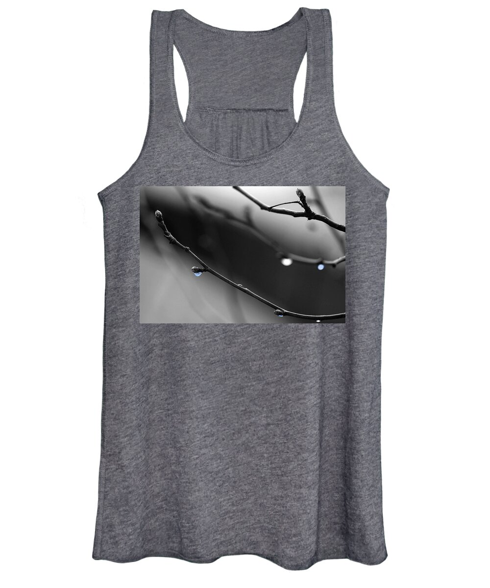 Rain Women's Tank Top featuring the photograph Raindrops by Angela Rath