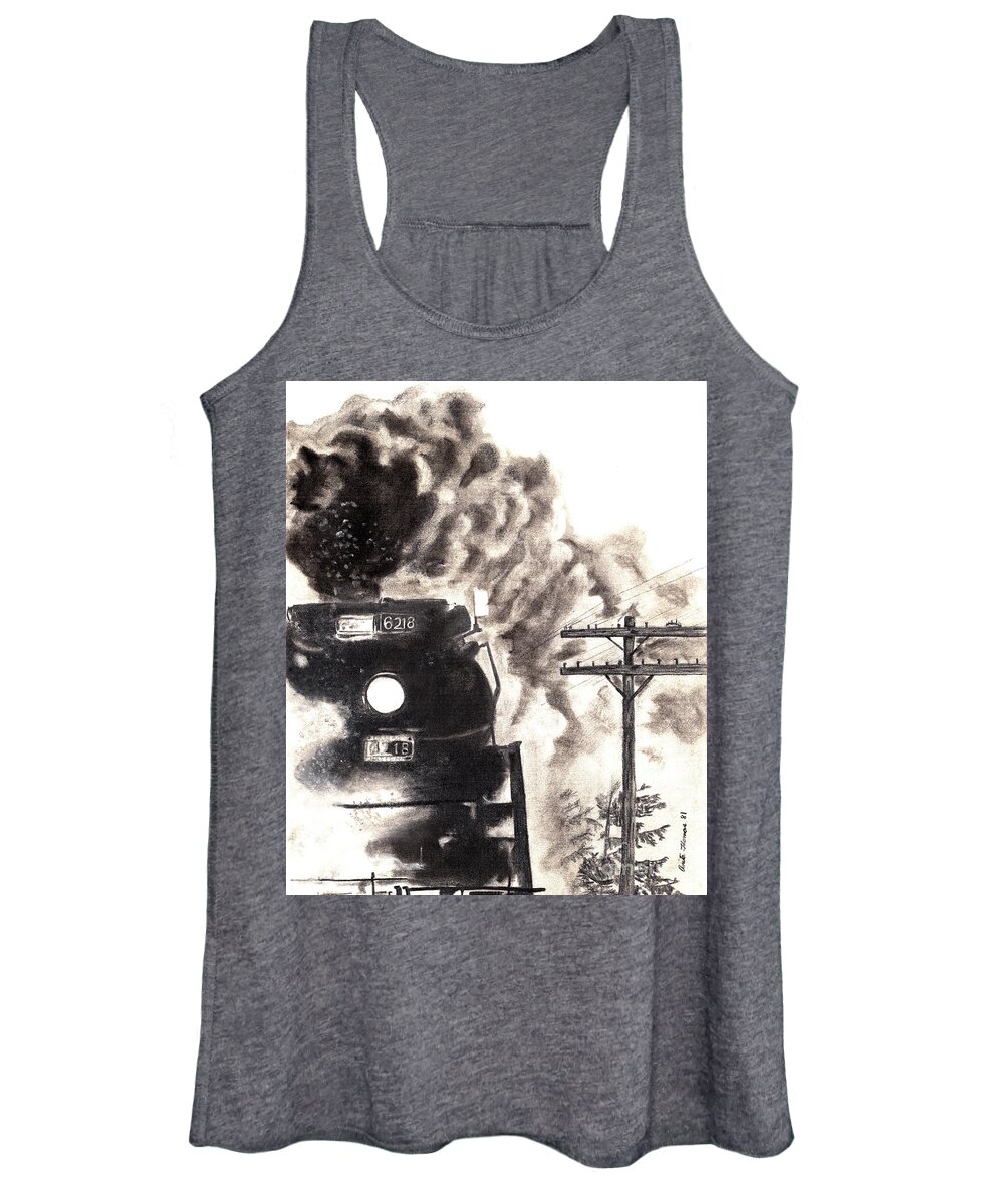 Train Women's Tank Top featuring the painting Raw Energy by Anita Thomas