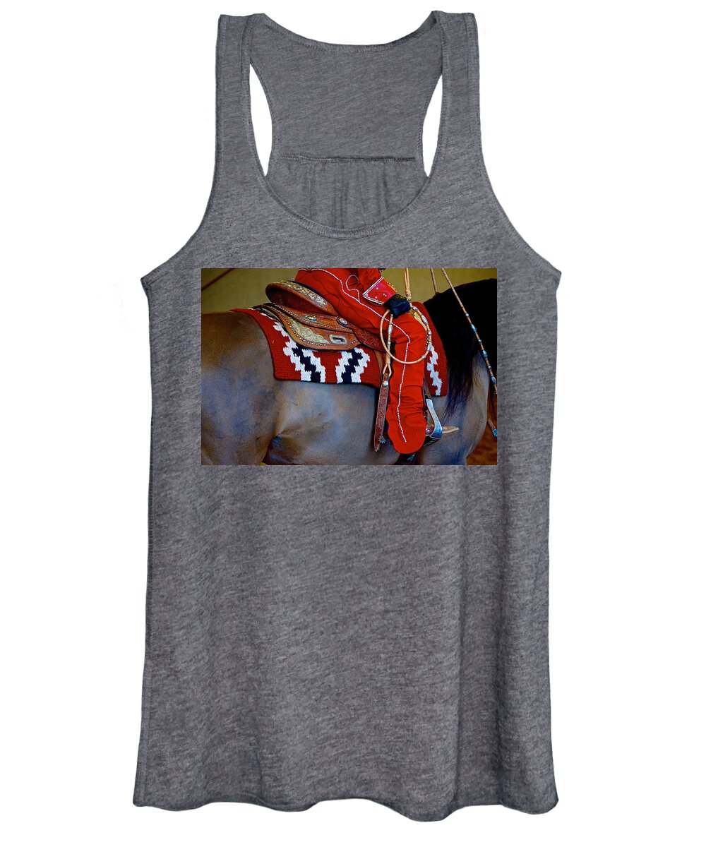 Rider Women's Tank Top featuring the photograph Ready for Competition by Barbara Zahno