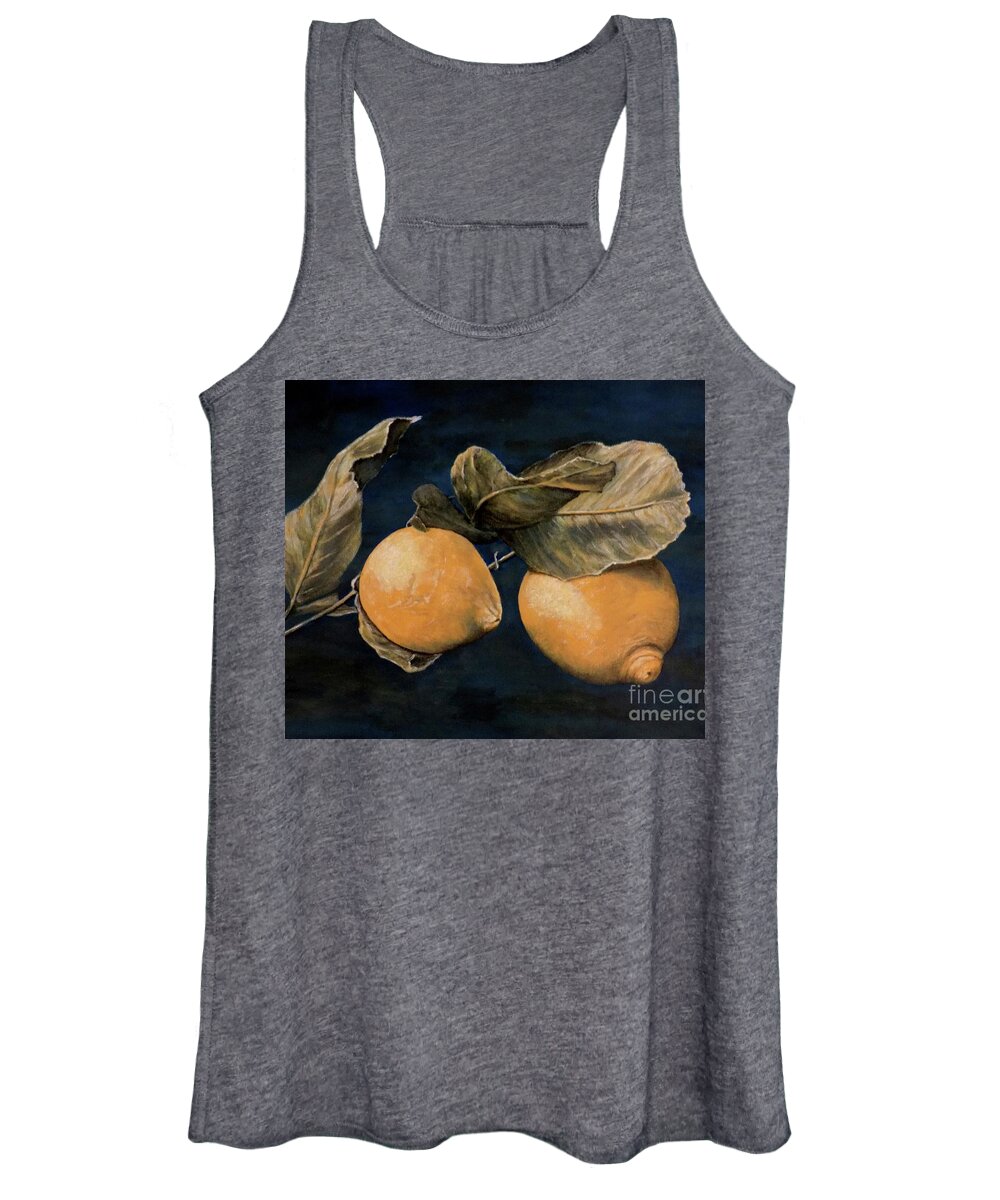 Lemons Women's Tank Top featuring the painting Ready for Picking by Judy Kirouac
