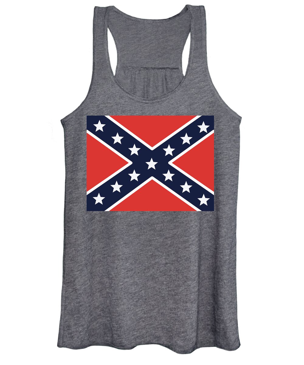 James Smullins Women's Tank Top featuring the digital art Rebel Flag by James Smullins