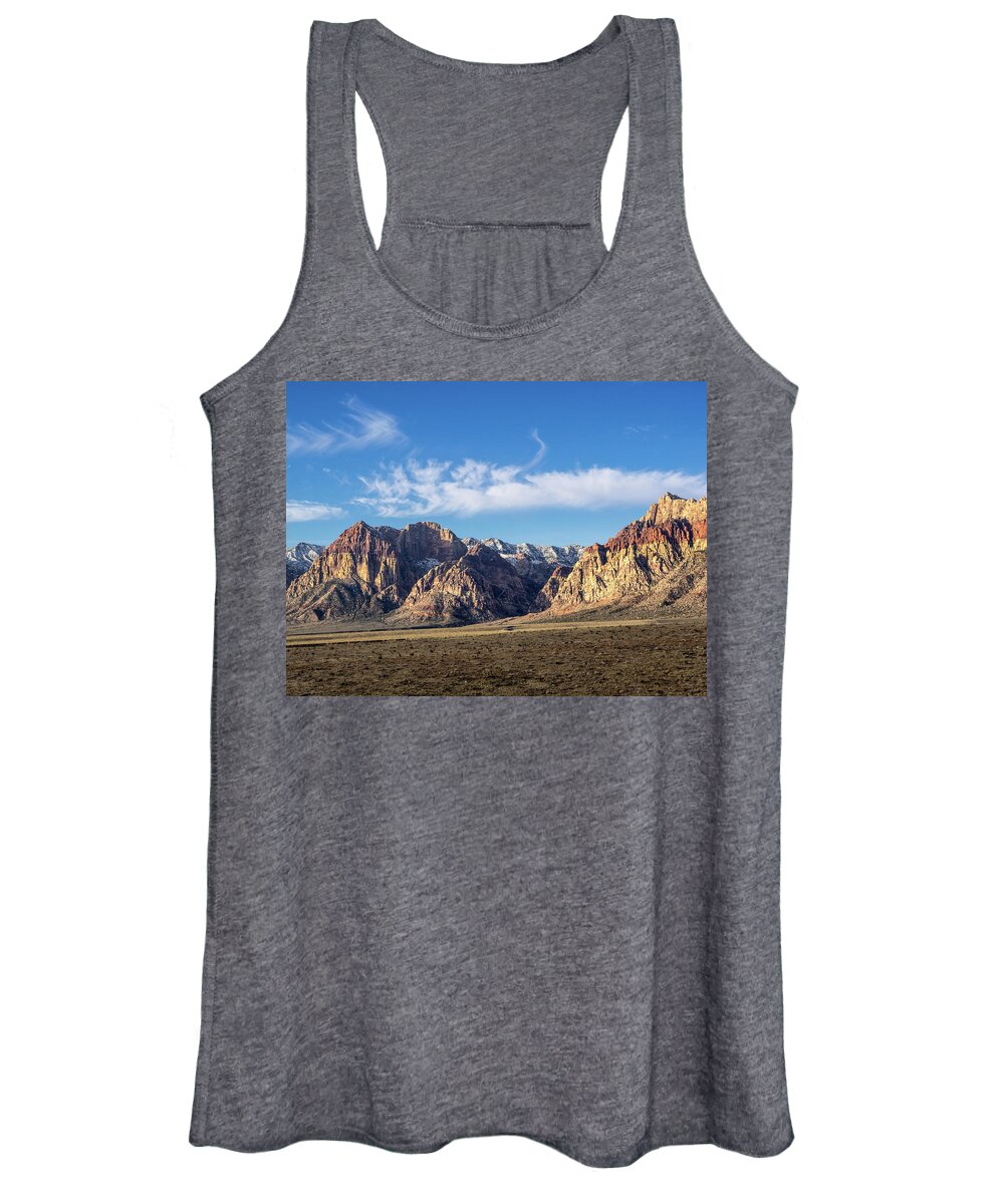 Red Women's Tank Top featuring the photograph Red Rock Morning by Martin Gollery
