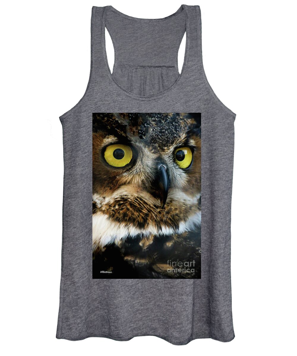 Owls Women's Tank Top featuring the photograph Reelfoot Lake Owls by Veronica Batterson