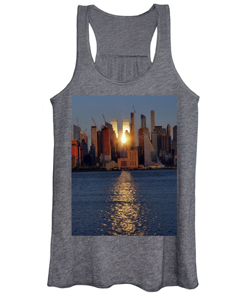 Sunset Women's Tank Top featuring the photograph Reflected Sunset by Leon deVose