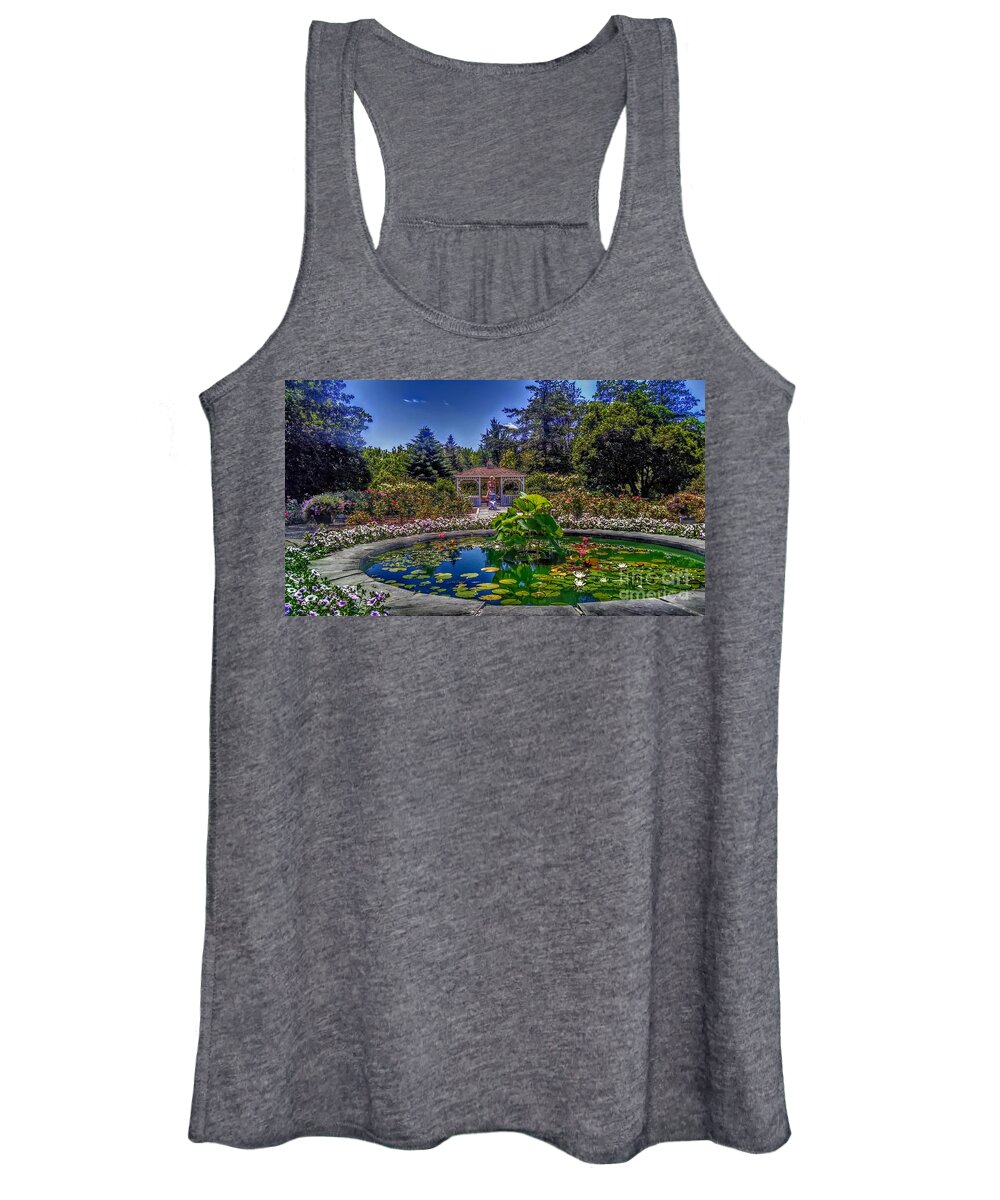 Colonial Park Women's Tank Top featuring the photograph Reflecting Pool at Colonial Park by Christopher Lotito