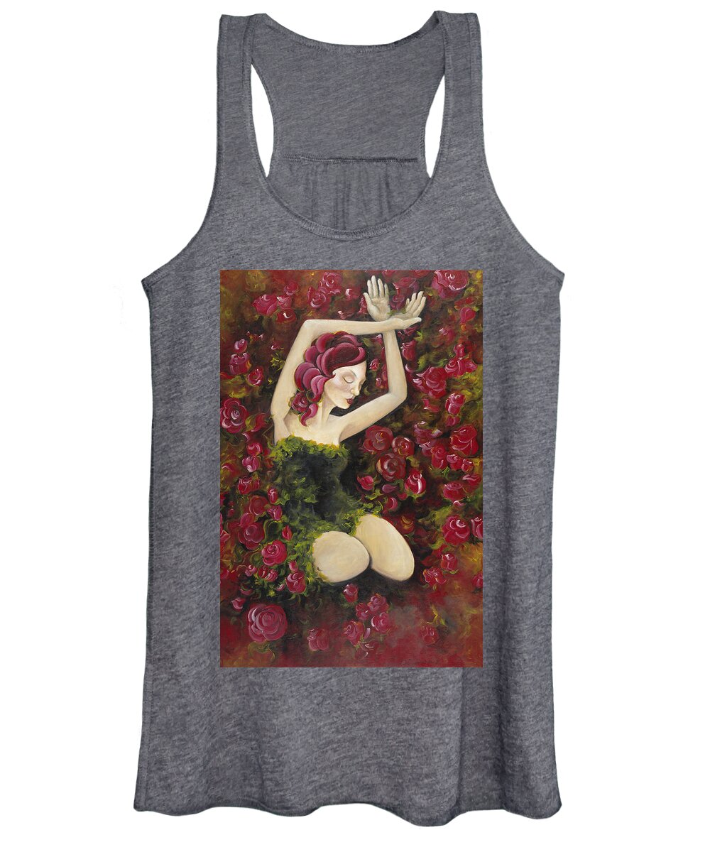 Woman Women's Tank Top featuring the painting Reflections by Stephanie Broker