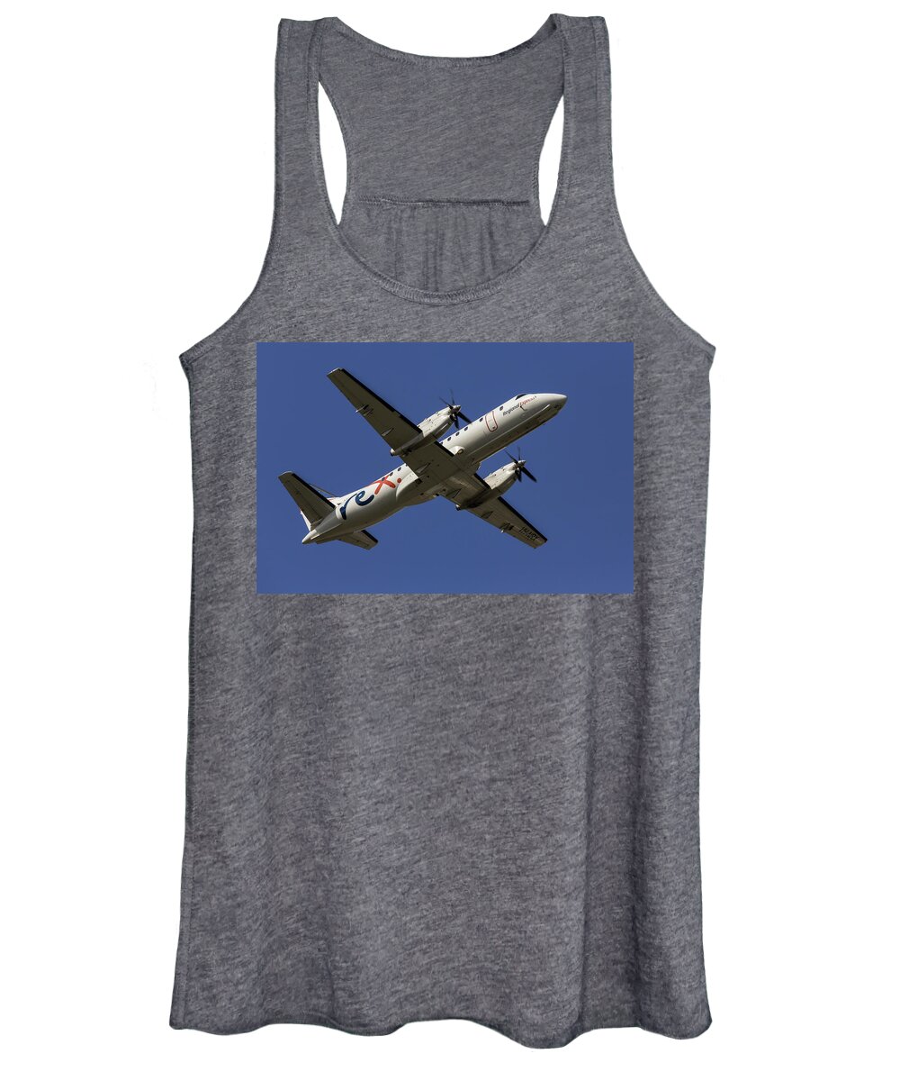 Regional Express Women's Tank Top featuring the photograph Regional Express Saab 340 by John Daly