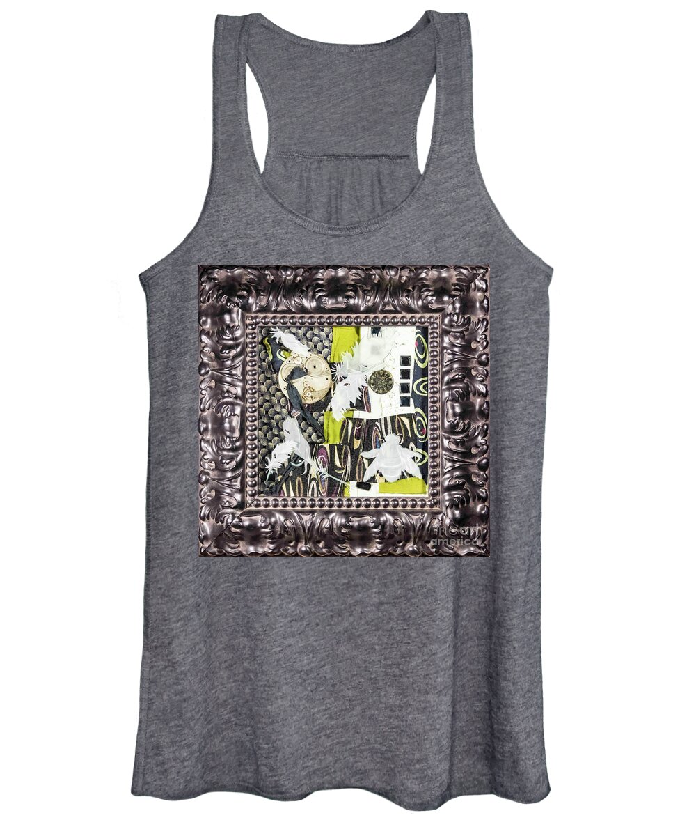 Carved Glass Women's Tank Top featuring the glass art Remembrance III by Alone Larsen