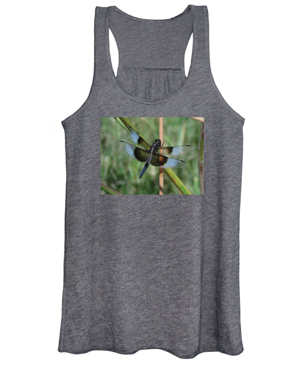 Dragonfly Women's Tank Top featuring the photograph Rest Stop by Lora Fisher