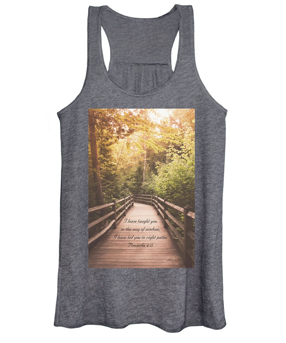 Proverbs Women's Tank Top featuring the photograph Right Paths Proverbs 4 11 by Joann Copeland-Paul