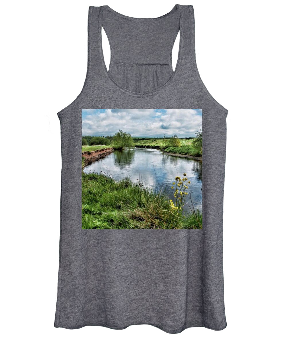 Nature_perfection Women's Tank Top featuring the photograph River Tame, Rspb Middleton, North by John Edwards