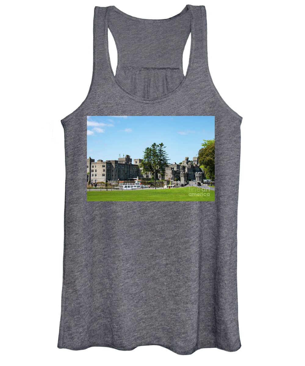 Cong Women's Tank Top featuring the photograph Riverboat at Ashford Castle by Bob Phillips