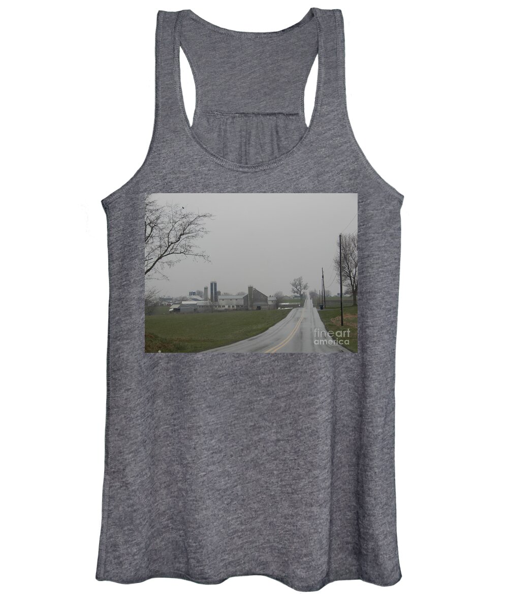 Amish Women's Tank Top featuring the photograph Road to Paradise by Christine Clark