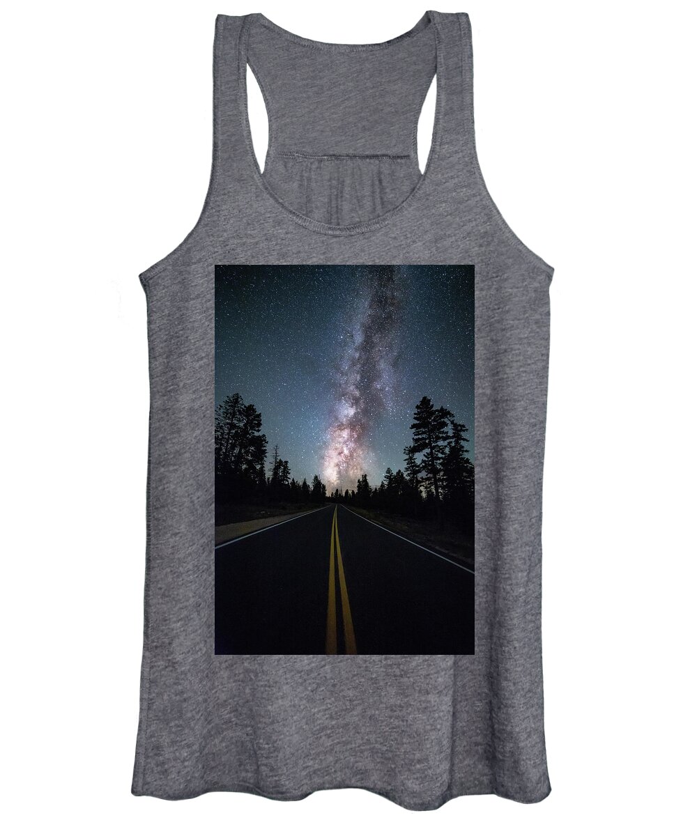 Milky Way Women's Tank Top featuring the photograph Road to the Stars by Judi Kubes