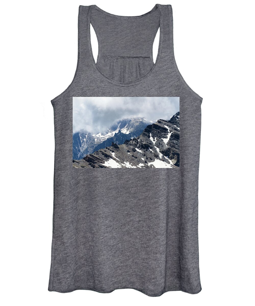 Mountain Landscape Women's Tank Top featuring the photograph Rocky ridge - French Alps by Paul MAURICE