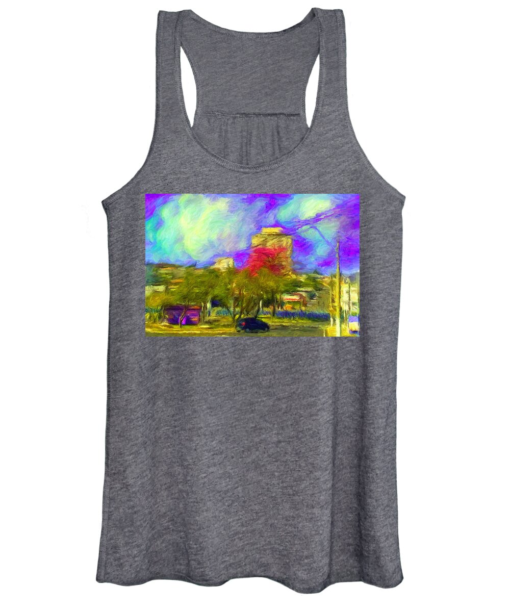 Franca Women's Tank Top featuring the digital art Roundabout in Franca do Imperador by Caito Junqueira