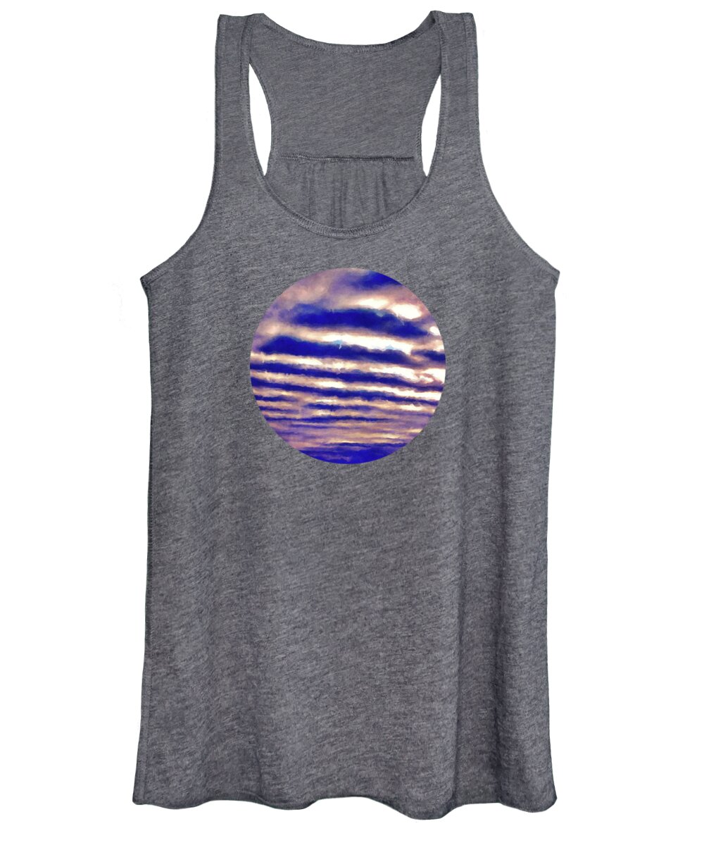 Clouds Women's Tank Top featuring the photograph Rows of Clouds by Phil Perkins