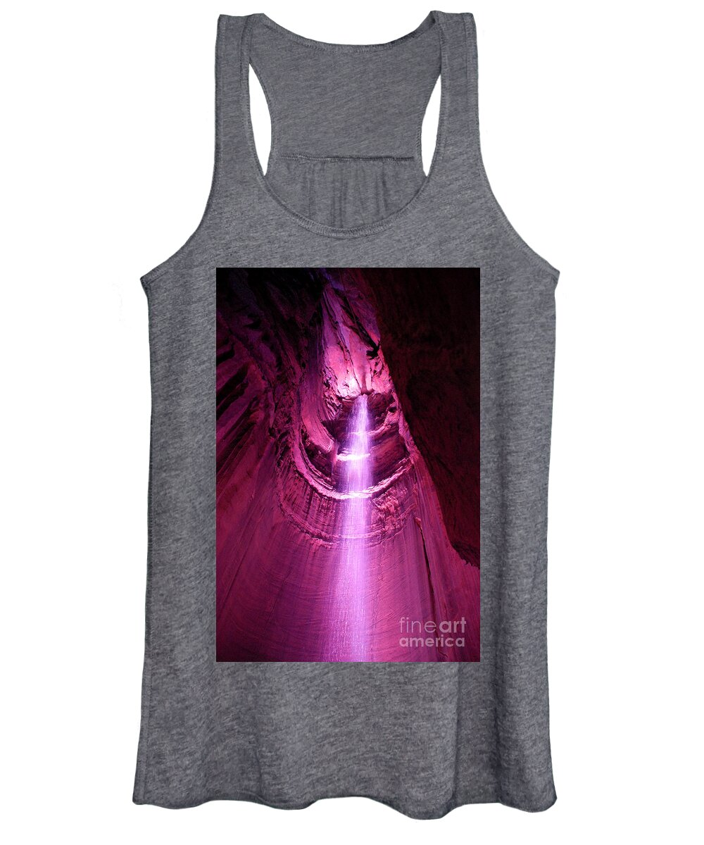 Ruby Falls Waterfall Women's Tank Top featuring the photograph Ruby Falls Waterfall 5 by Mark Dodd
