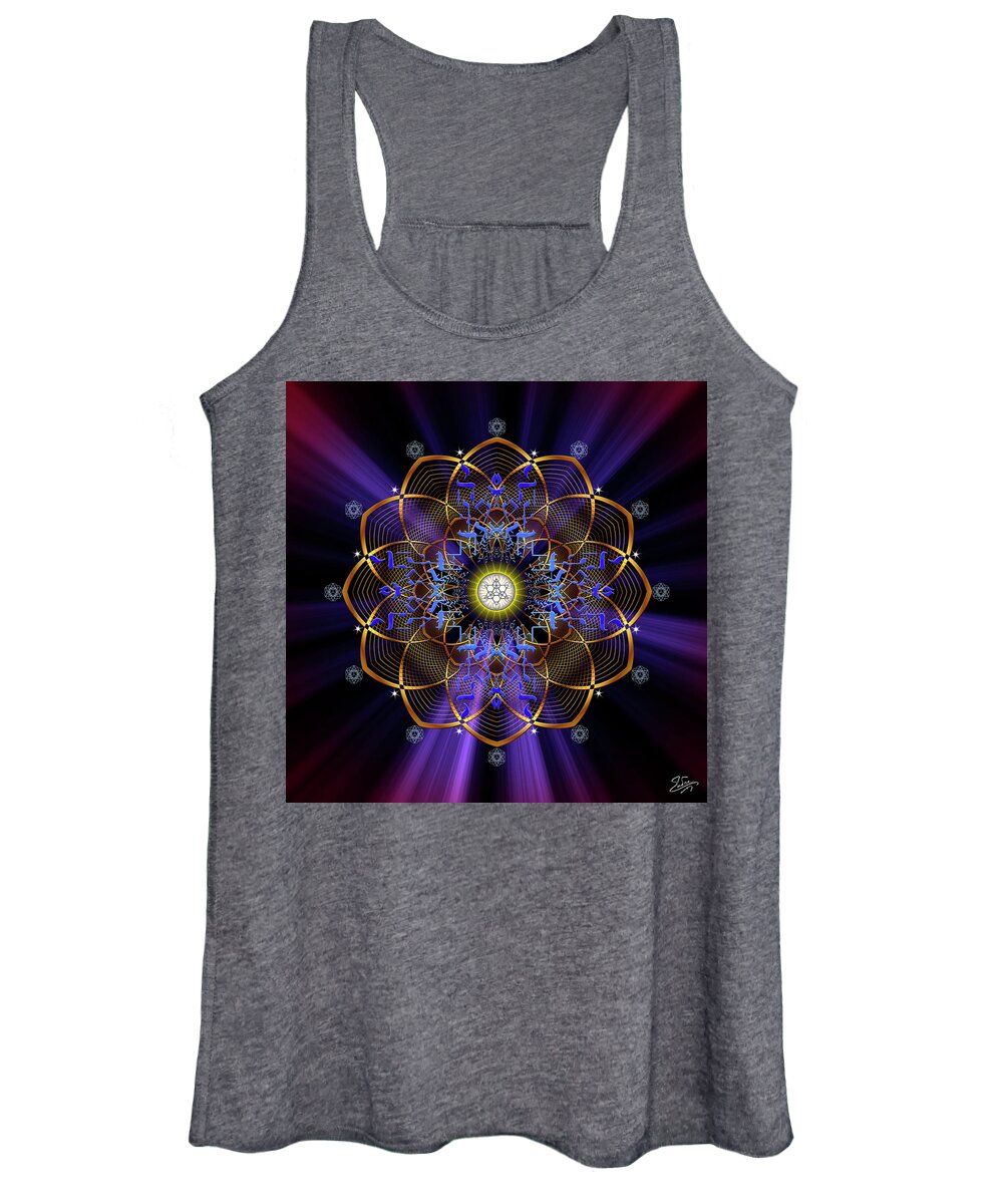 Endre Women's Tank Top featuring the digital art Sacred Geometry 647 by Endre Balogh