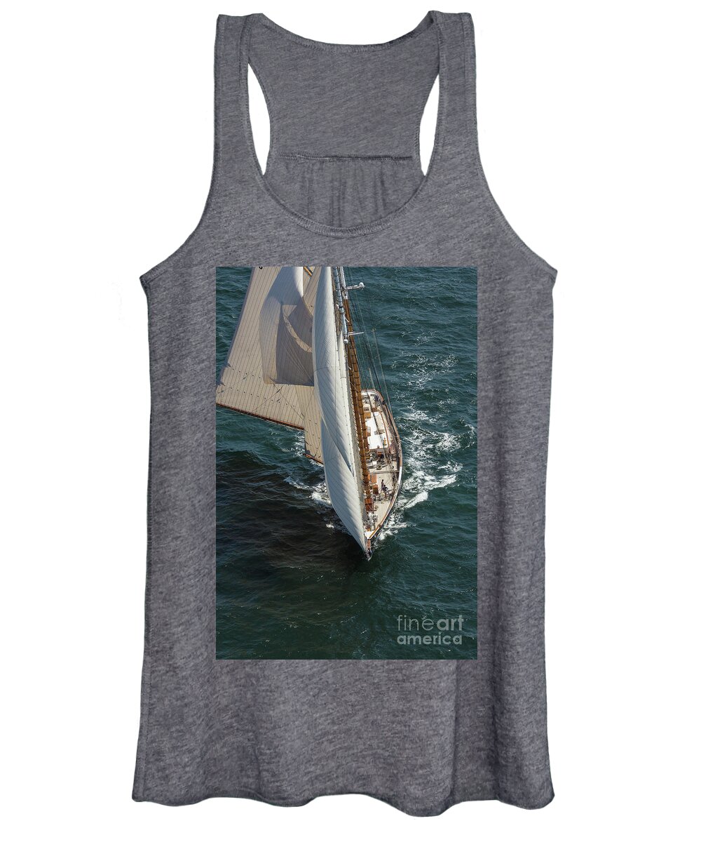 Boating Women's Tank Top featuring the photograph Under Full Sail by JBK Photo Art