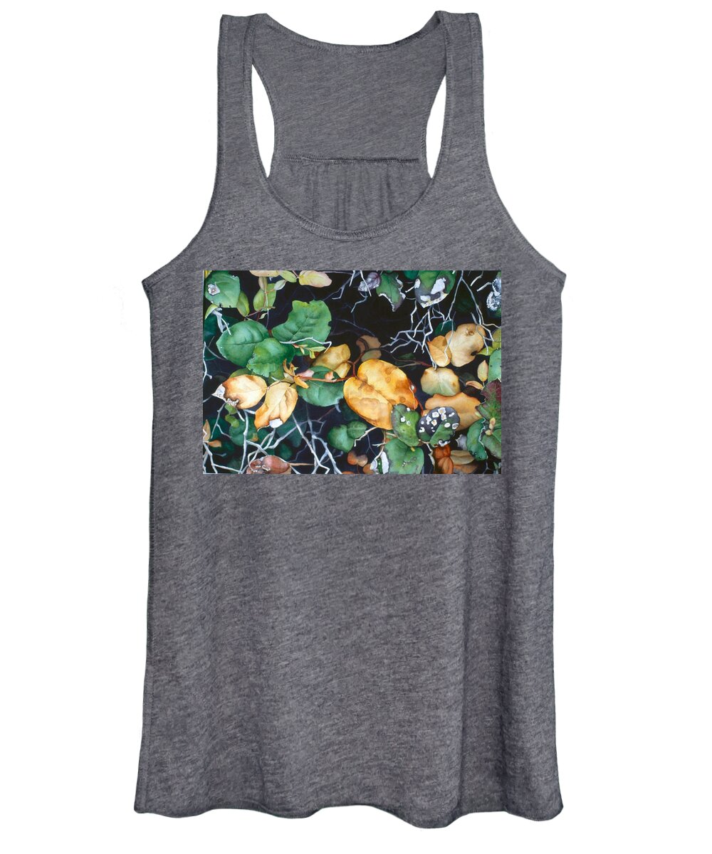Landscape Women's Tank Top featuring the painting Salal by Barbara Pease