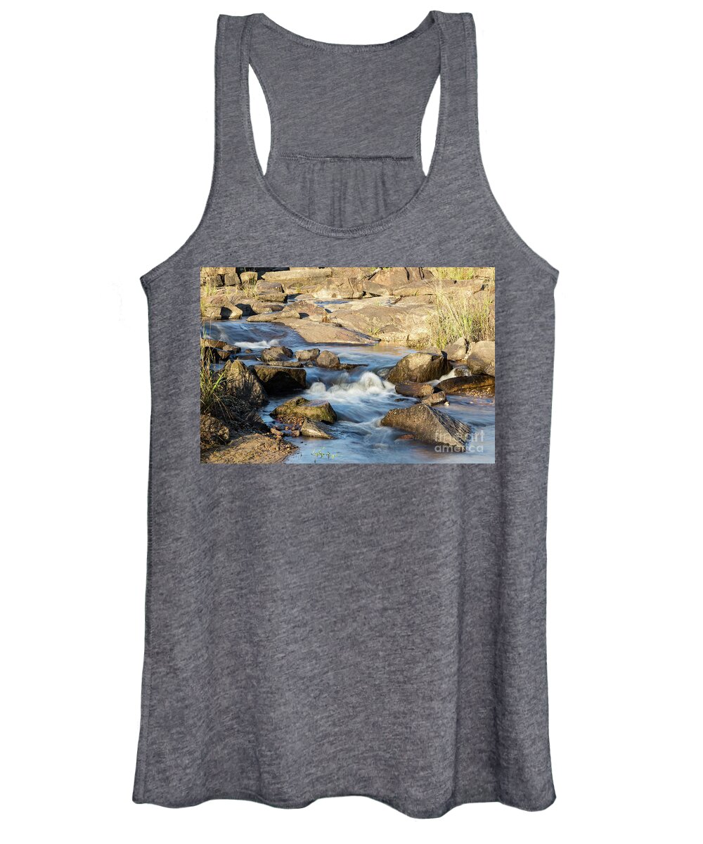 Saluda Women's Tank Top featuring the photograph Saluda River Rapids - 4 by Charles Hite
