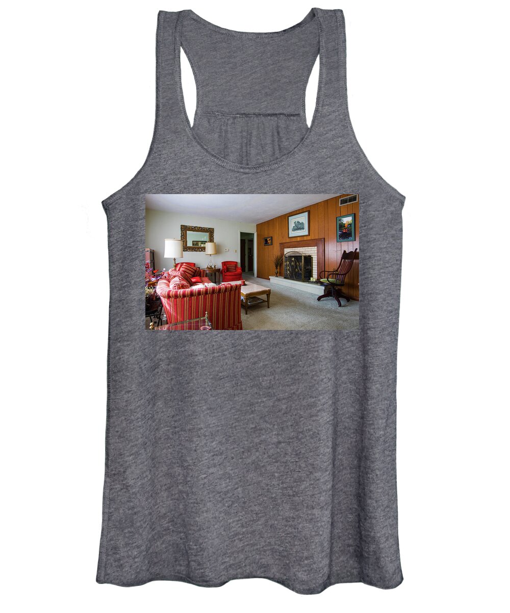 Real Estate Photography Women's Tank Top featuring the photograph Sample Living Room - 908 by Jeff Kurtz
