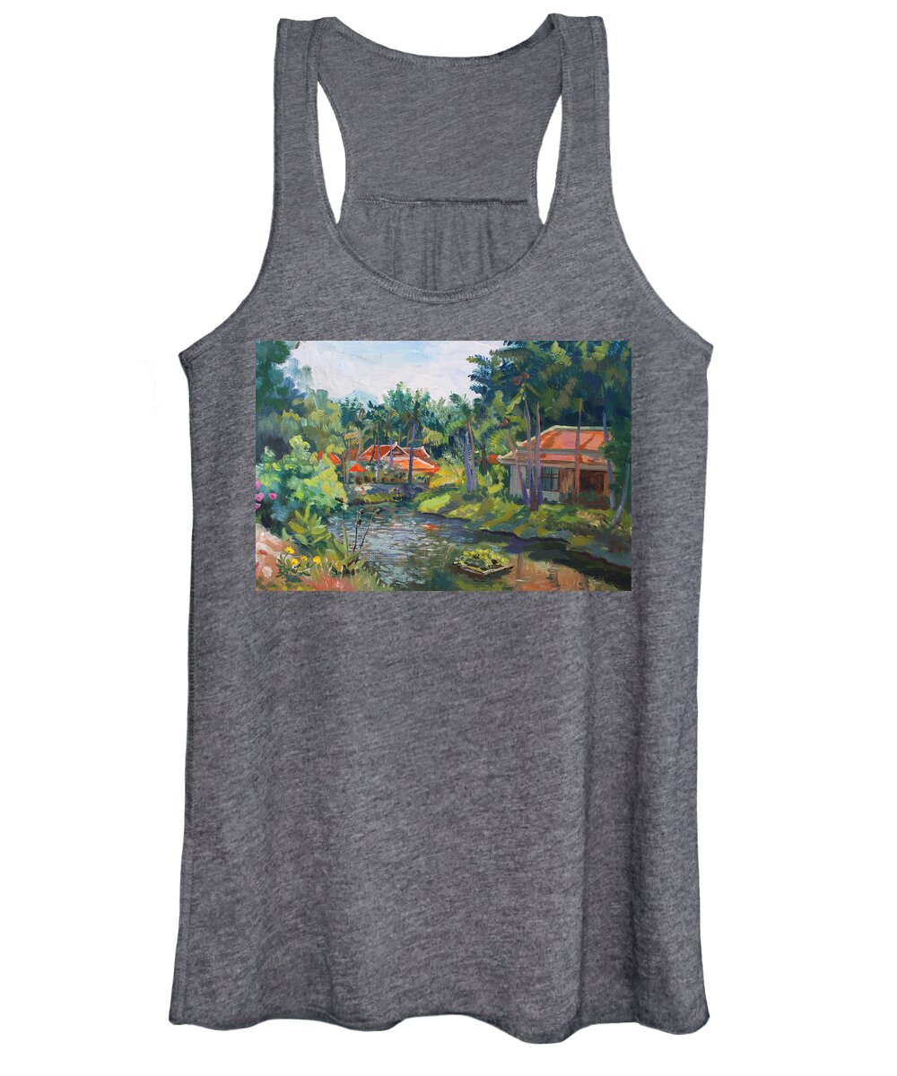Thailand Women's Tank Top featuring the painting Samui Life by Alina MalyKhina