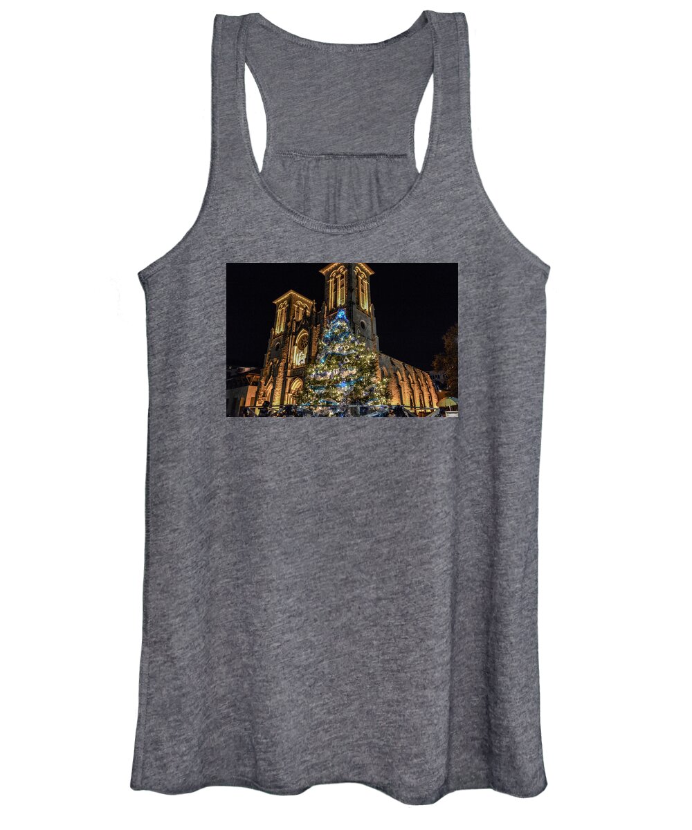 Tx Women's Tank Top featuring the photograph San Fernando Cathedral by David Meznarich